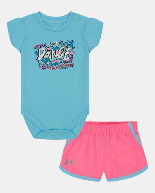 Newborn Girls' UA Dance Logo Shorts Set